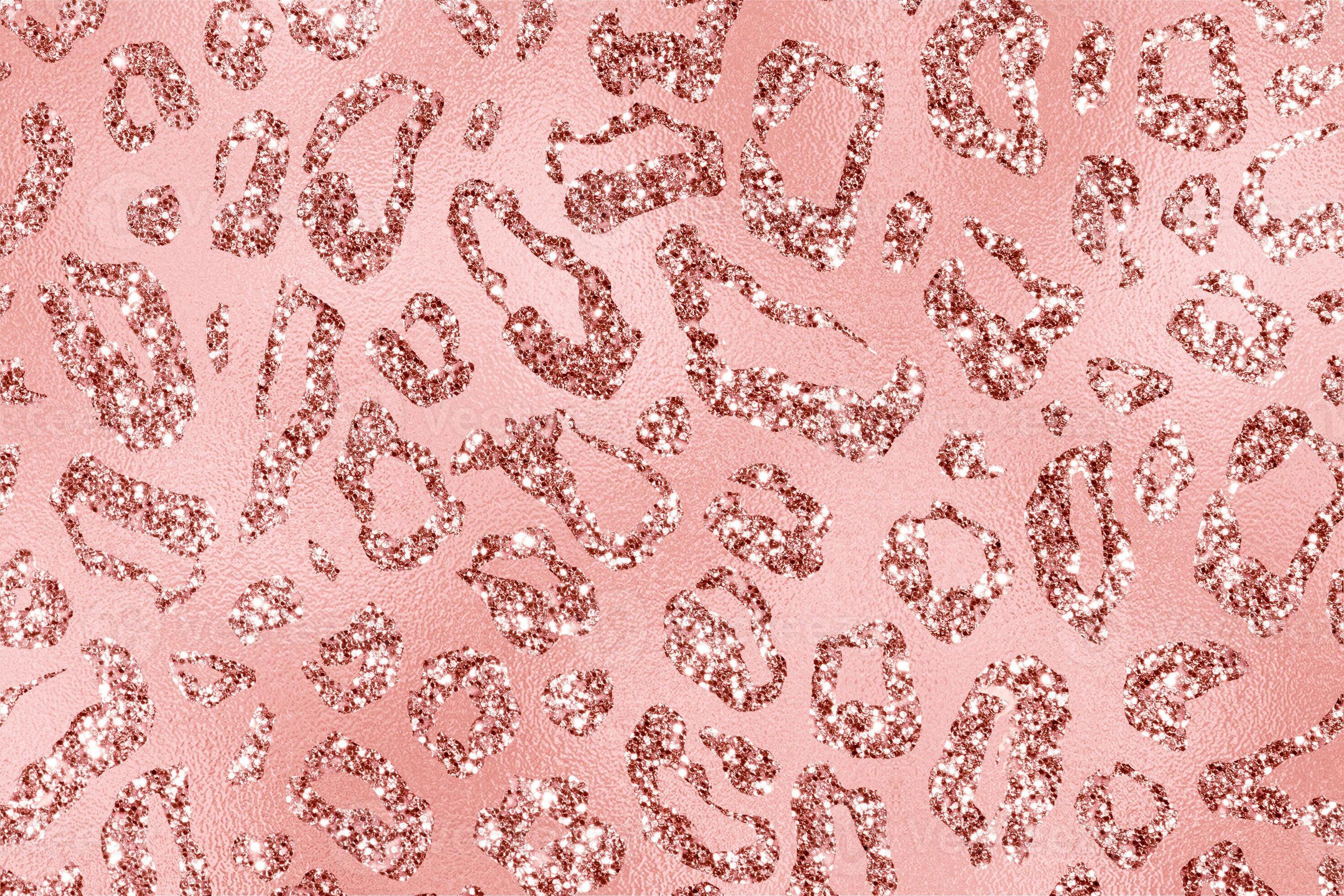 Rose Gold Glam Glitter Animal Skin Texture Background, Animal Skin