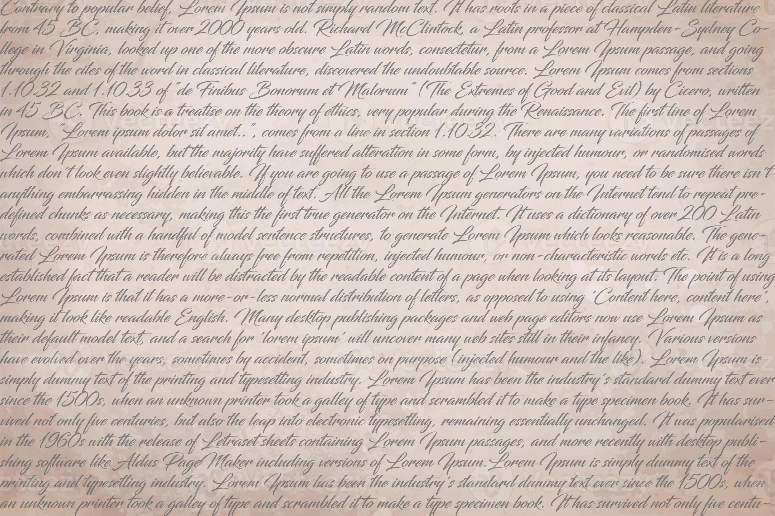 Vintage Script Background, Old Script Background 11332074 Stock Photo