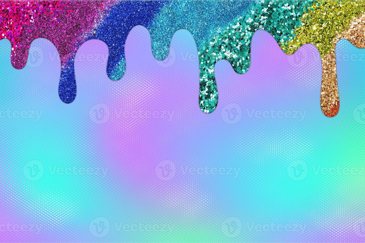 Rainbow dripping glitter background, Dripping Glitter Background photo