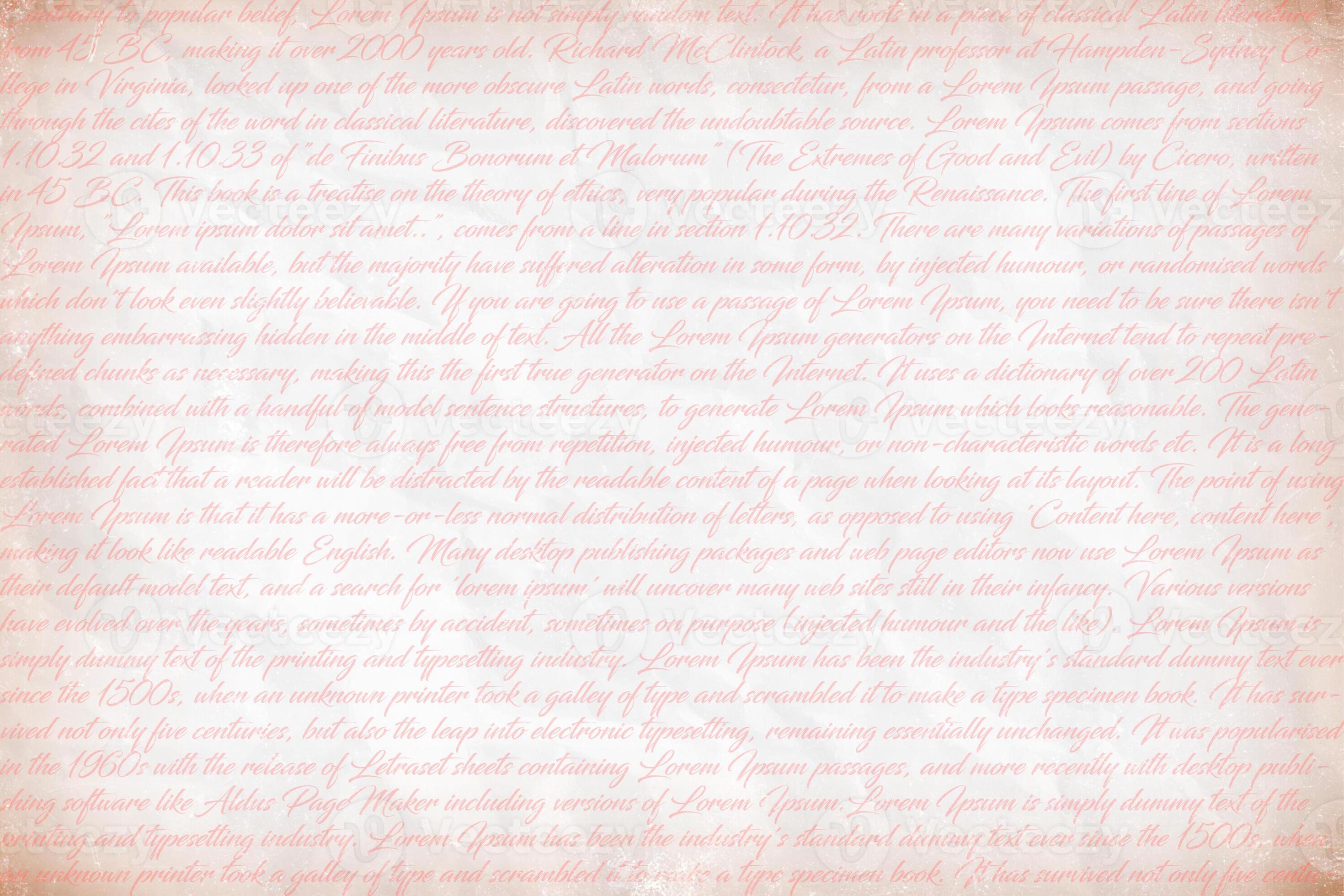 Vintage Script Background, Old Script Background 11332256 Stock Photo ...