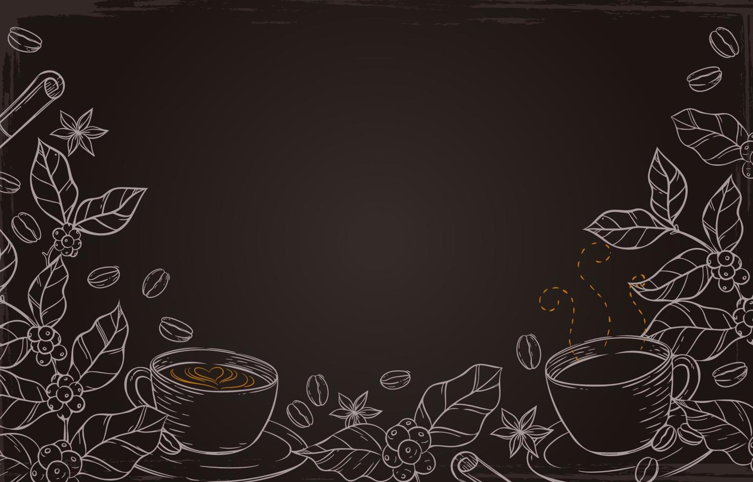 Hand Drawn Coffee Concept Background vector