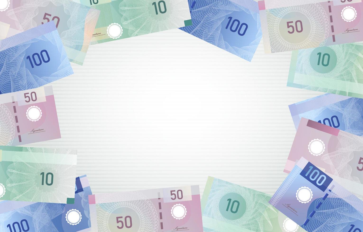 Money Border on White Background vector