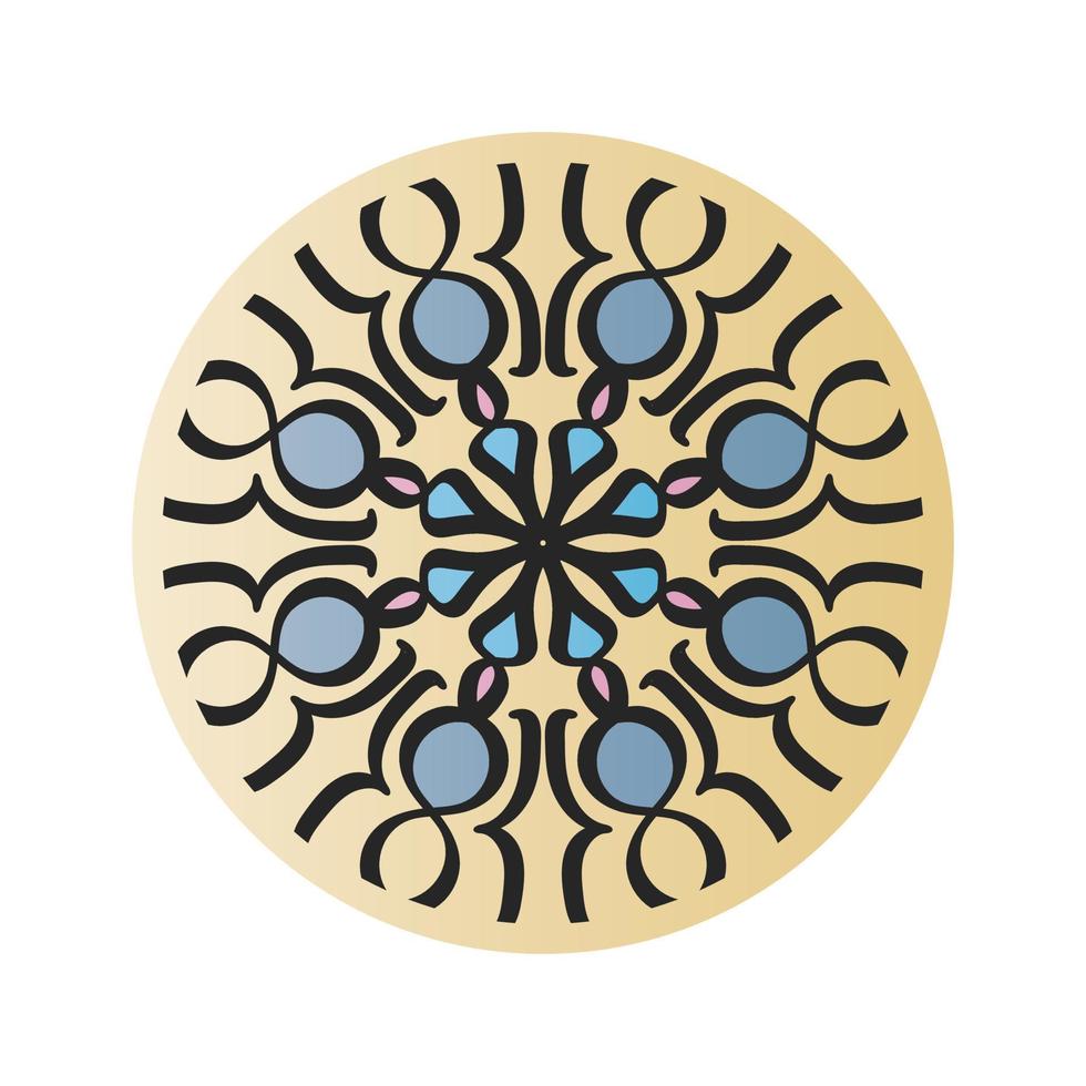 Illustration of a beautiful mandala round ornament pattern vector