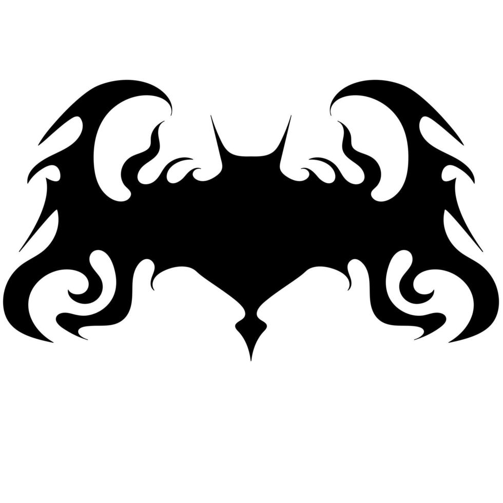New bat icon. Vector gothic logo isolated on white background