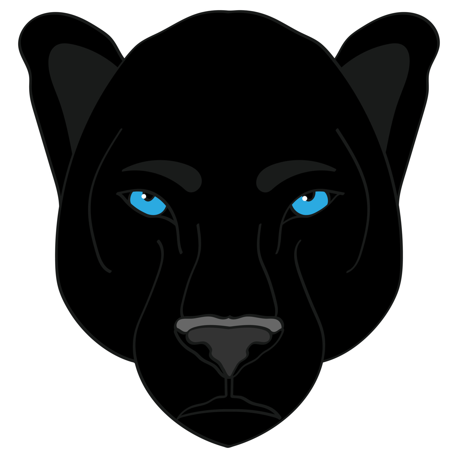 Black panther head illustration, sport mascot or team logo in flat style. Cartoon image in vector graphic. 11332694 Vector Art at Vecteezy Black panther head illustration, sport mascot or team logo in flat style. Cartoon image in vector graphic. 11332694 Vector Art at Vecteezy