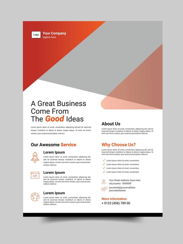 corporate flyer design template vector