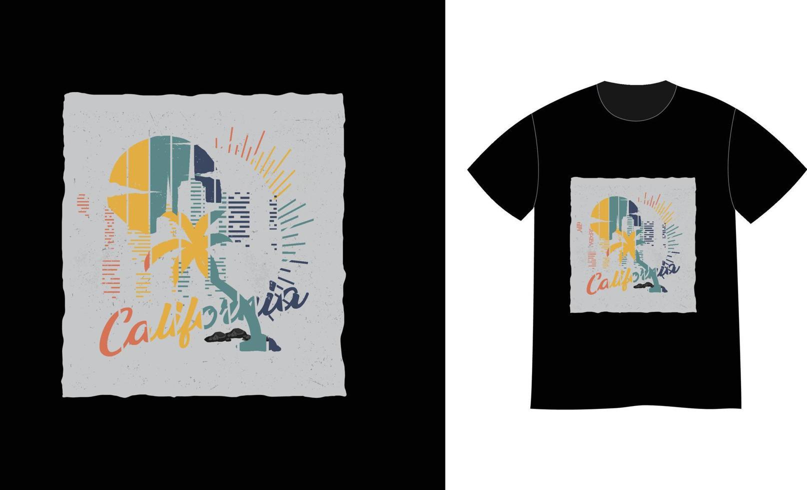 California quotes print t shirt design vector