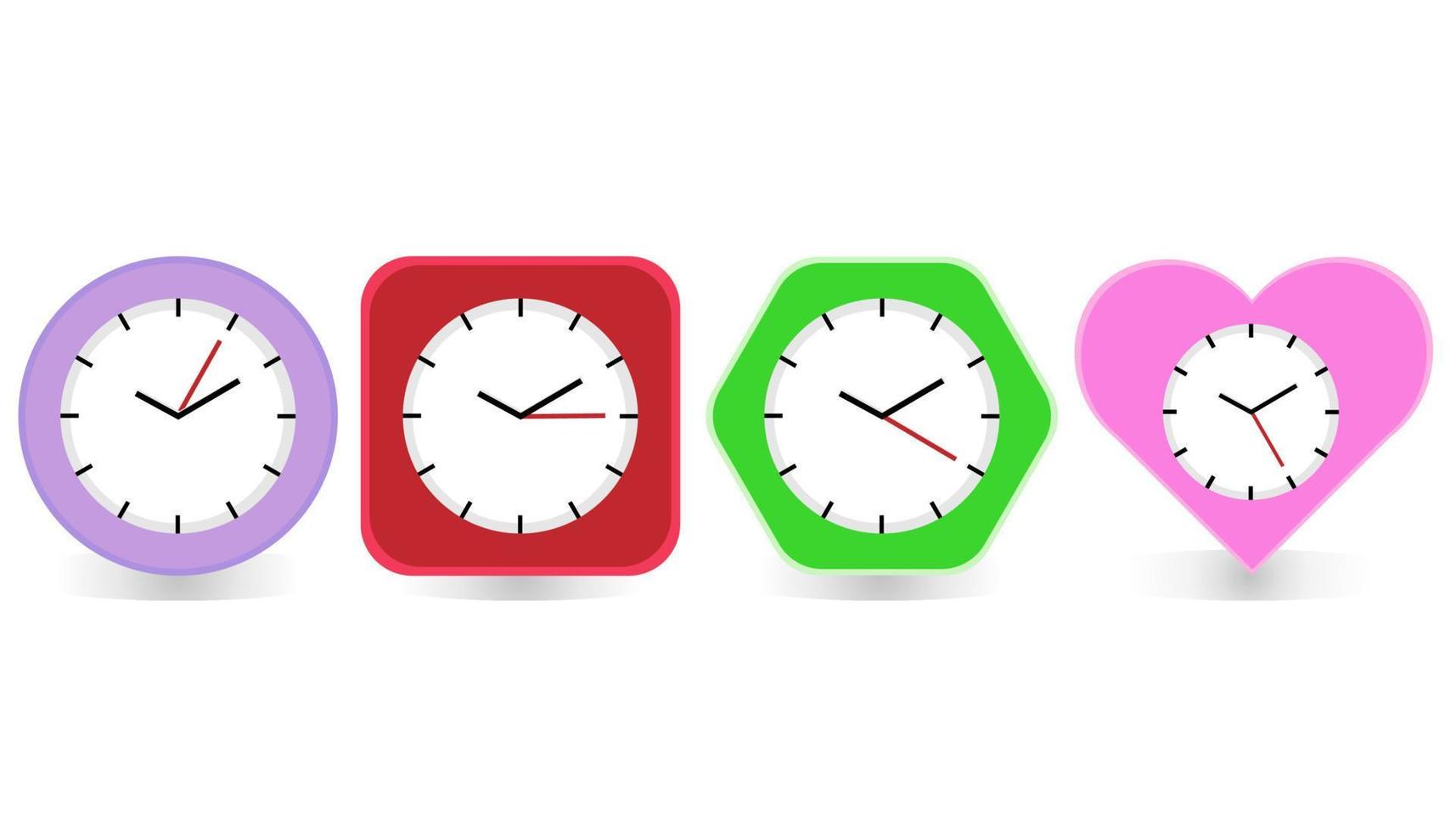 wall clock illustration design vector