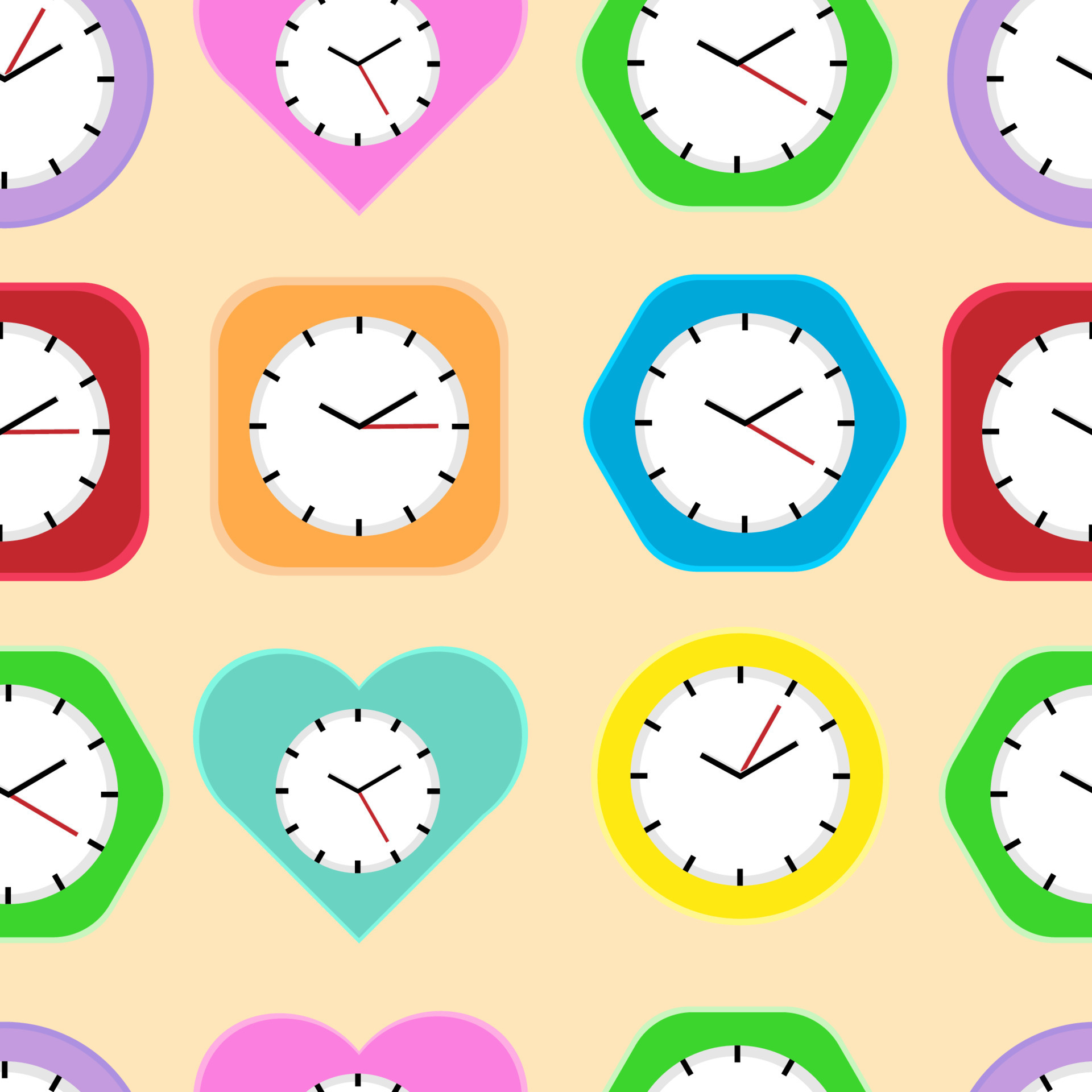 cool seamless wall clock background design 11332891 Vector Art at Vecteezy