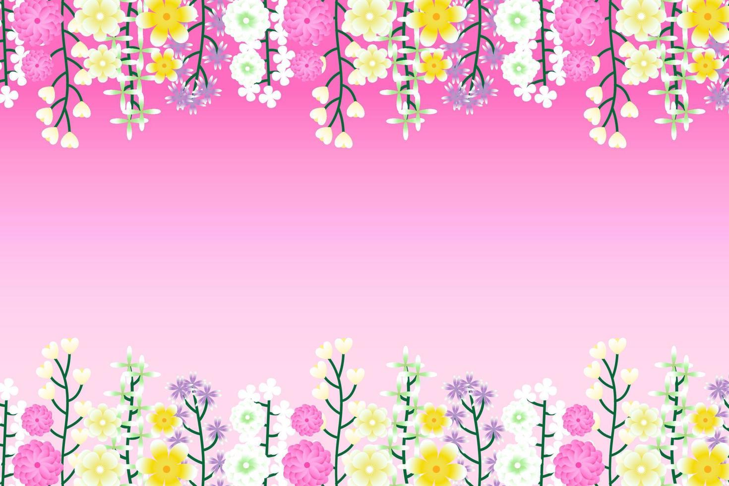 hermoso y fresco diseño de fondo de flores vector