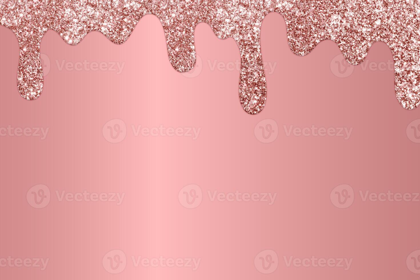 Rose Gold dripping glitter background, Dripping Glitter Background