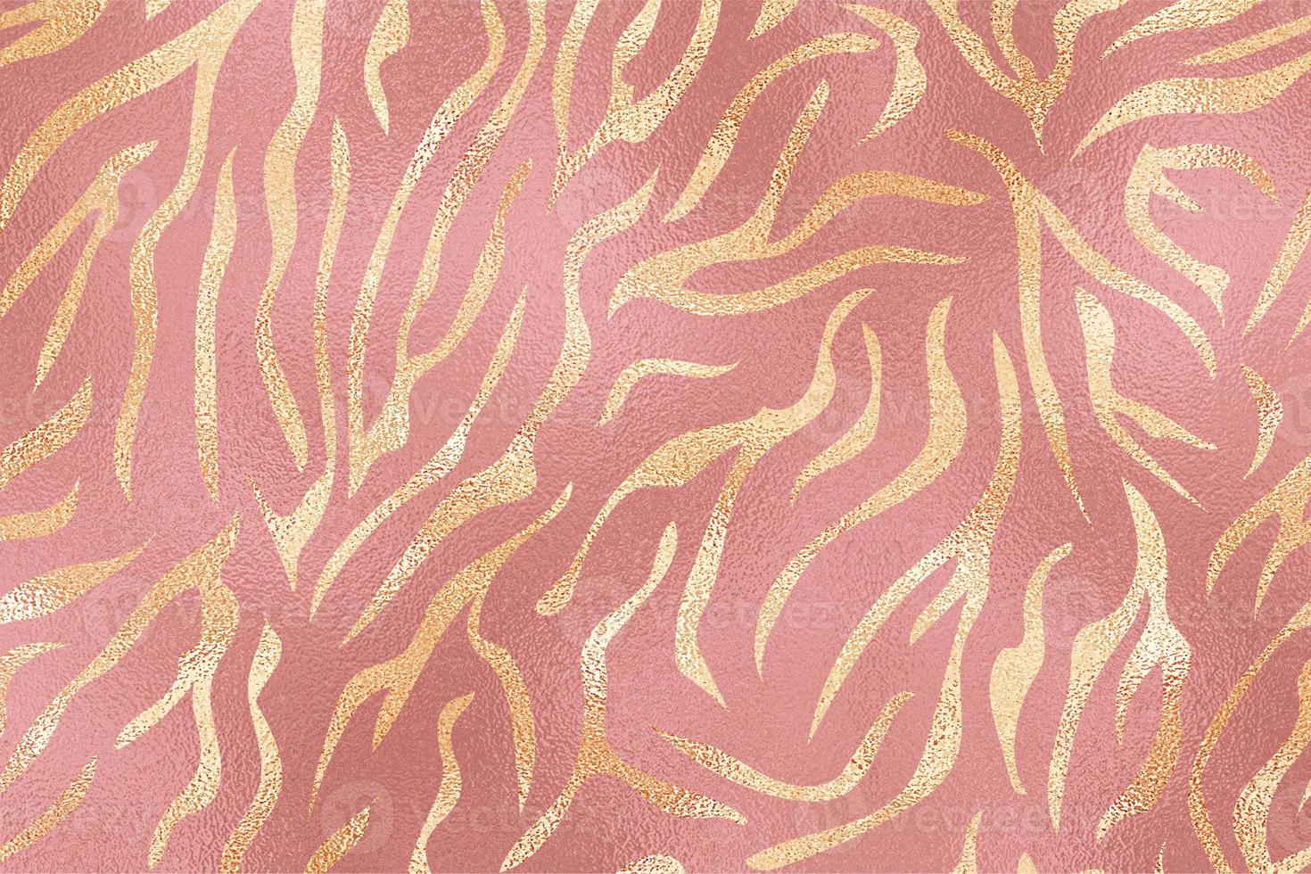 Gold and Pink Glam Glitter Animal Skin Texture Background, Animal Skin Pattern. photo