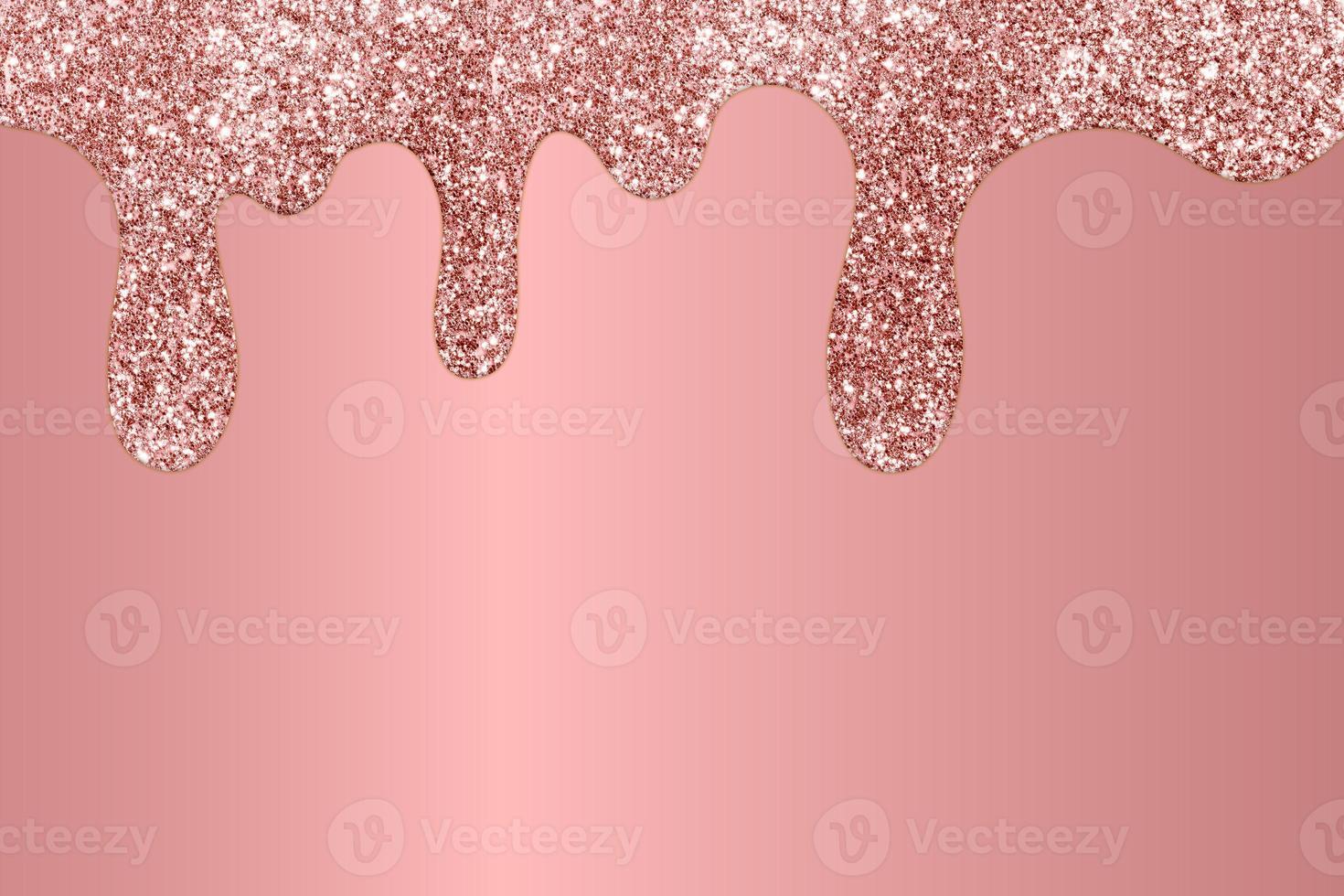 Rose Gold dripping glitter background, Dripping Glitter Background photo