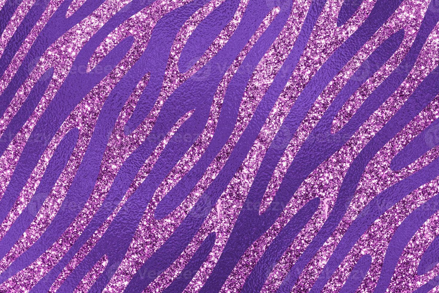 Purple Glam Glitter Animal Skin Texture Background, Animal Skin Pattern. photo