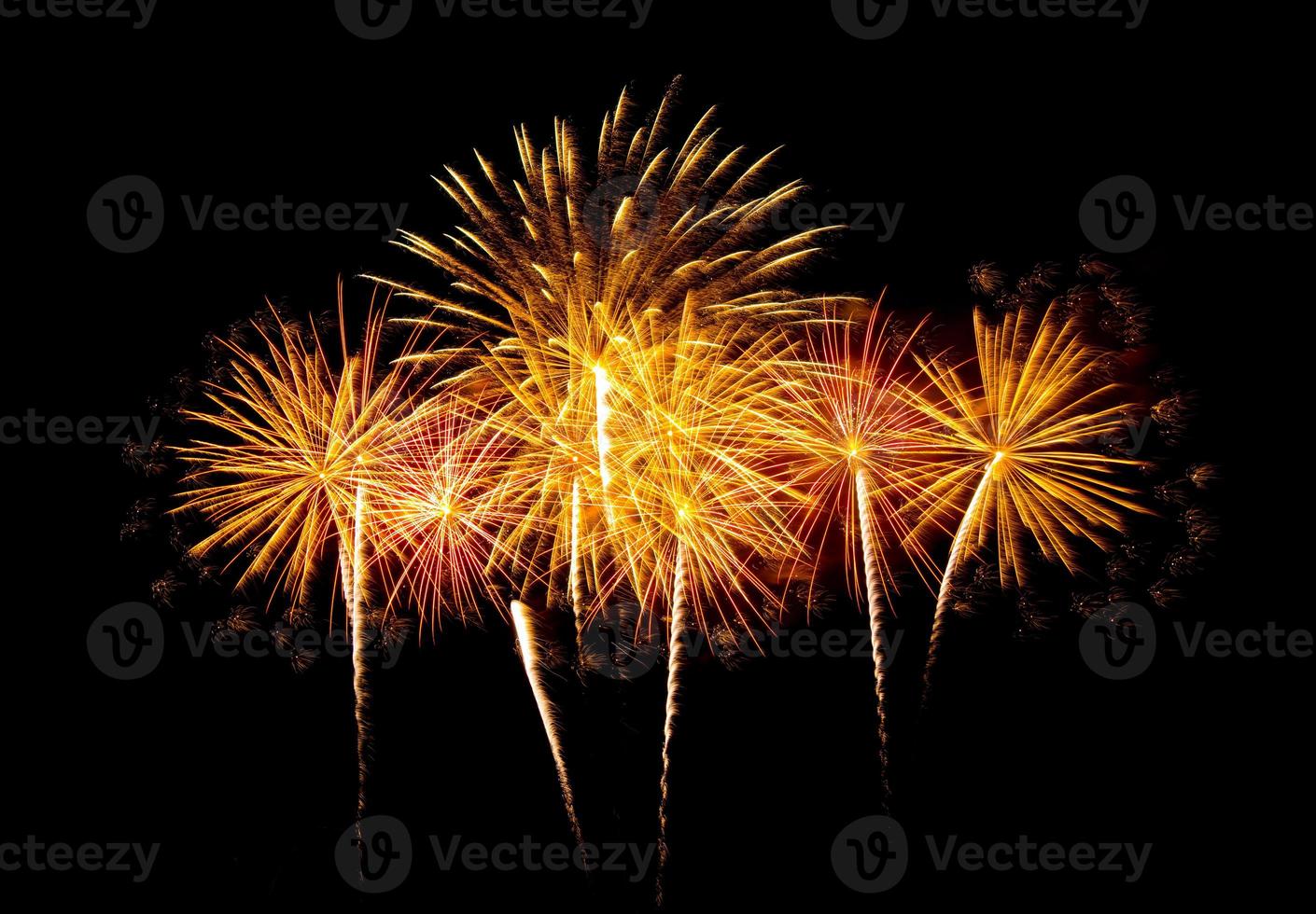 Fireworks light up the sky with dazzling display  - Vibrant color effect photo