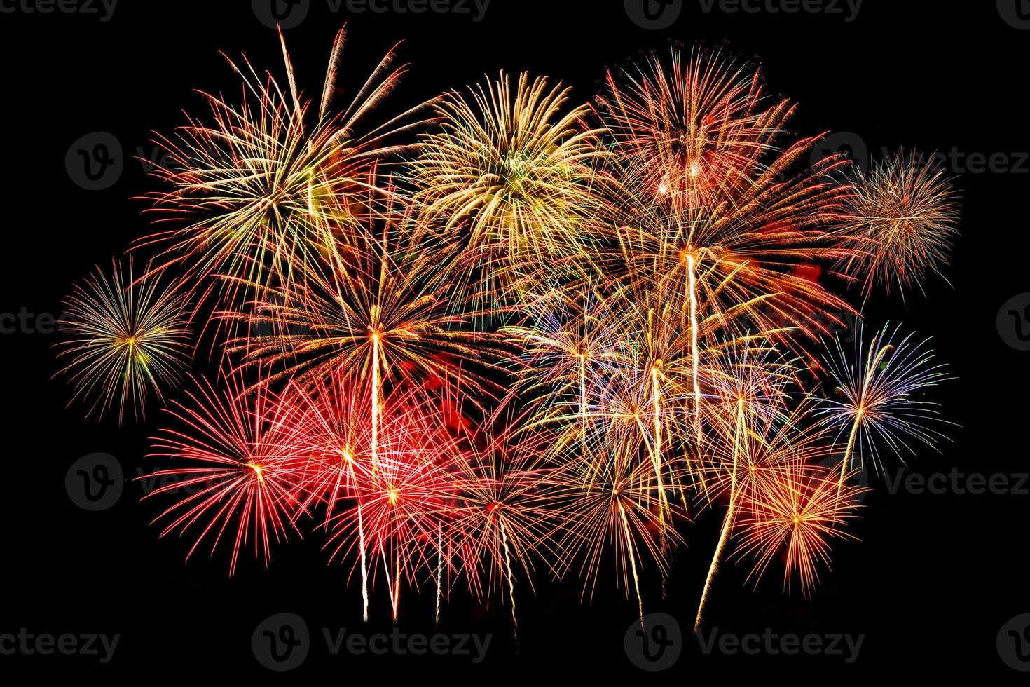 A large Fireworks Display event with Happy New Year photo