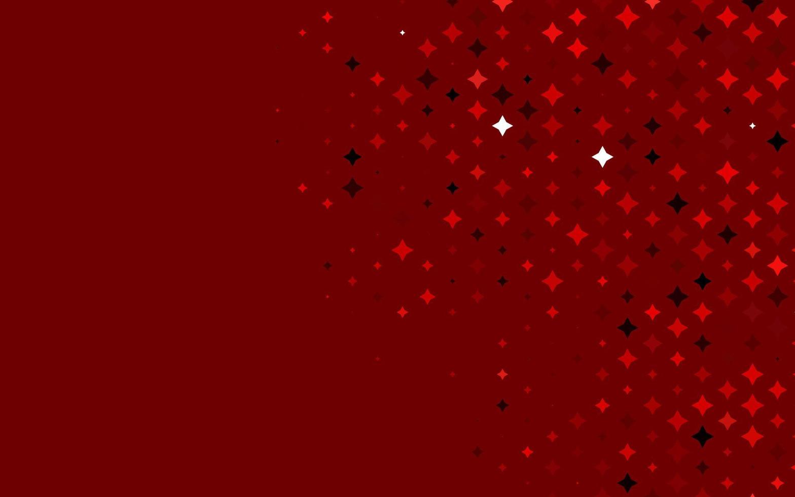 Light Red vector template with sky stars.