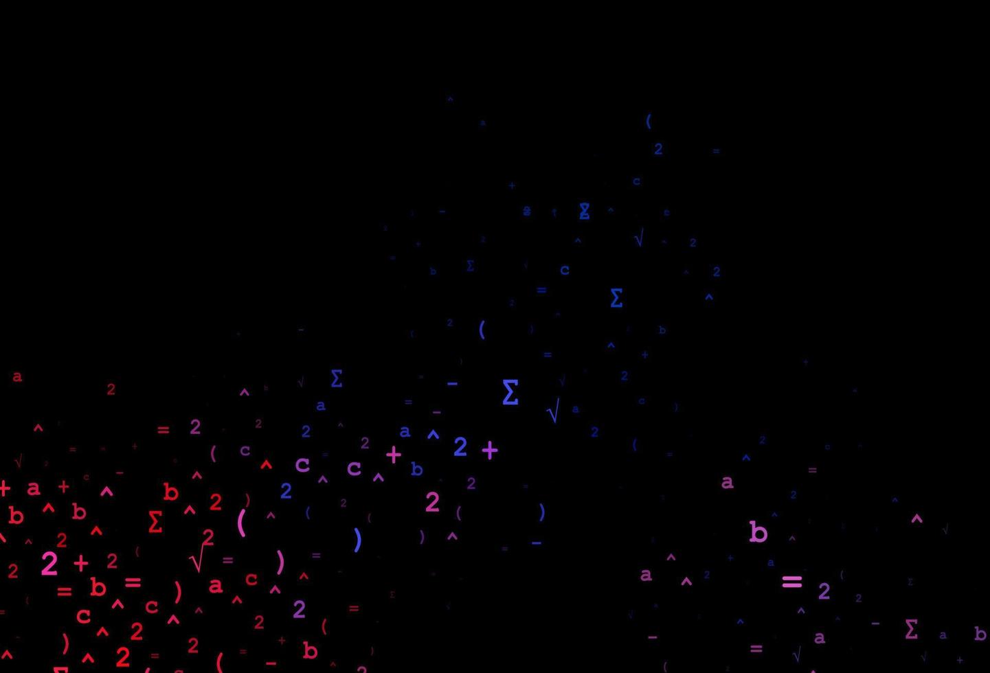 Dark Blue, Red vector cover with math elements.