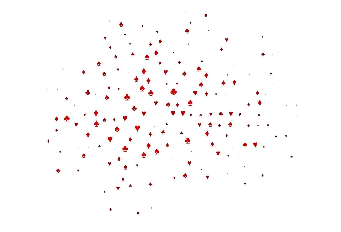 Light Red vector template with poker symbols.