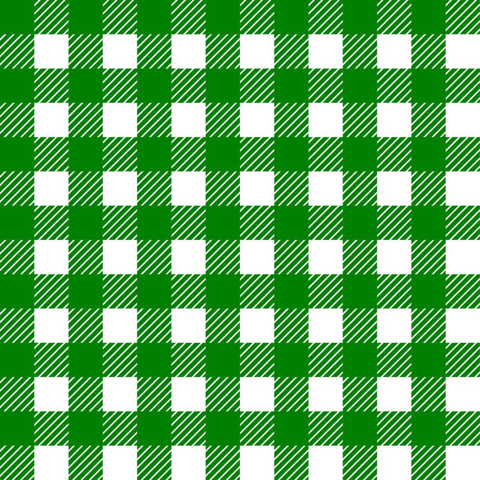 green and white plaid design for fabric vector