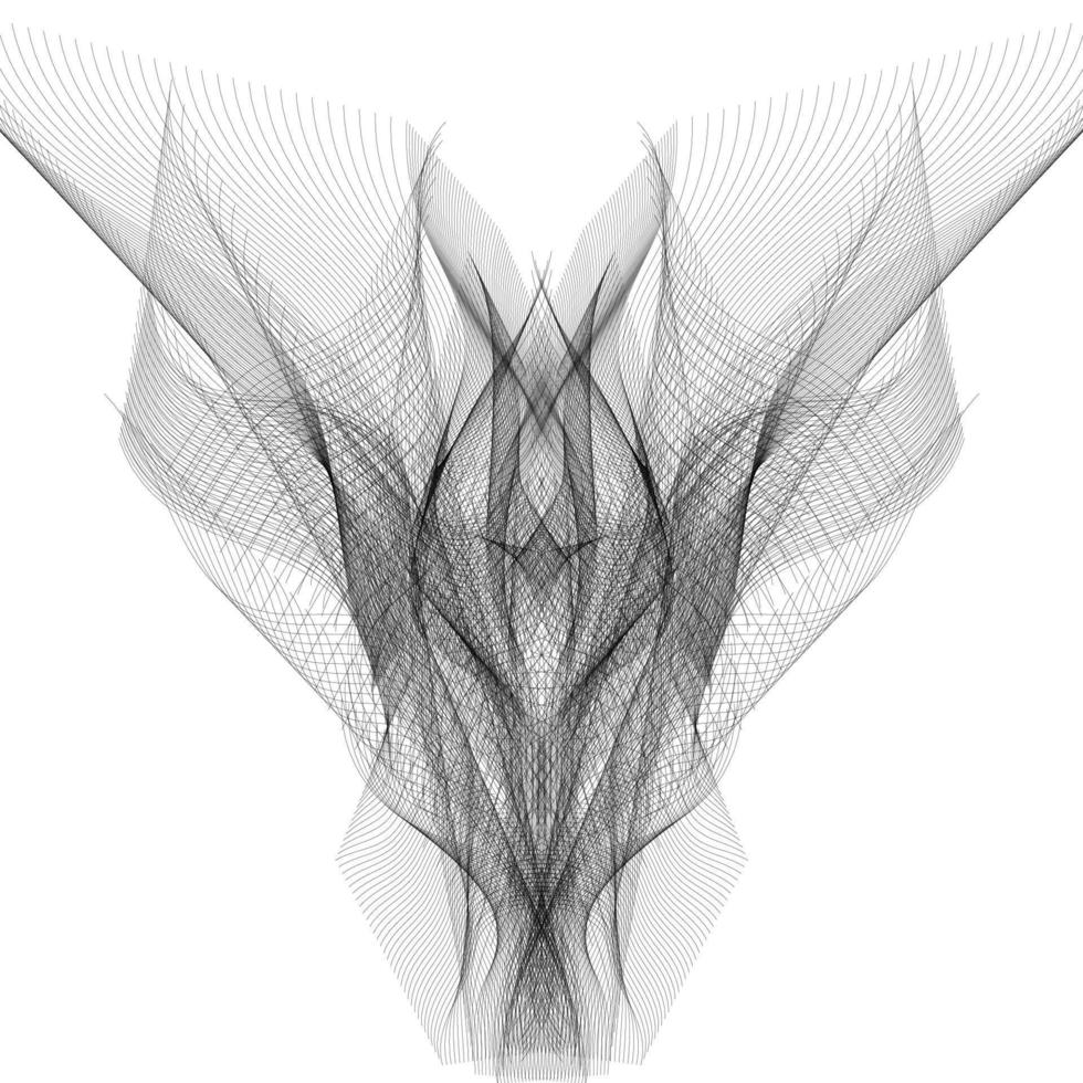 xray deer line art illustration vector