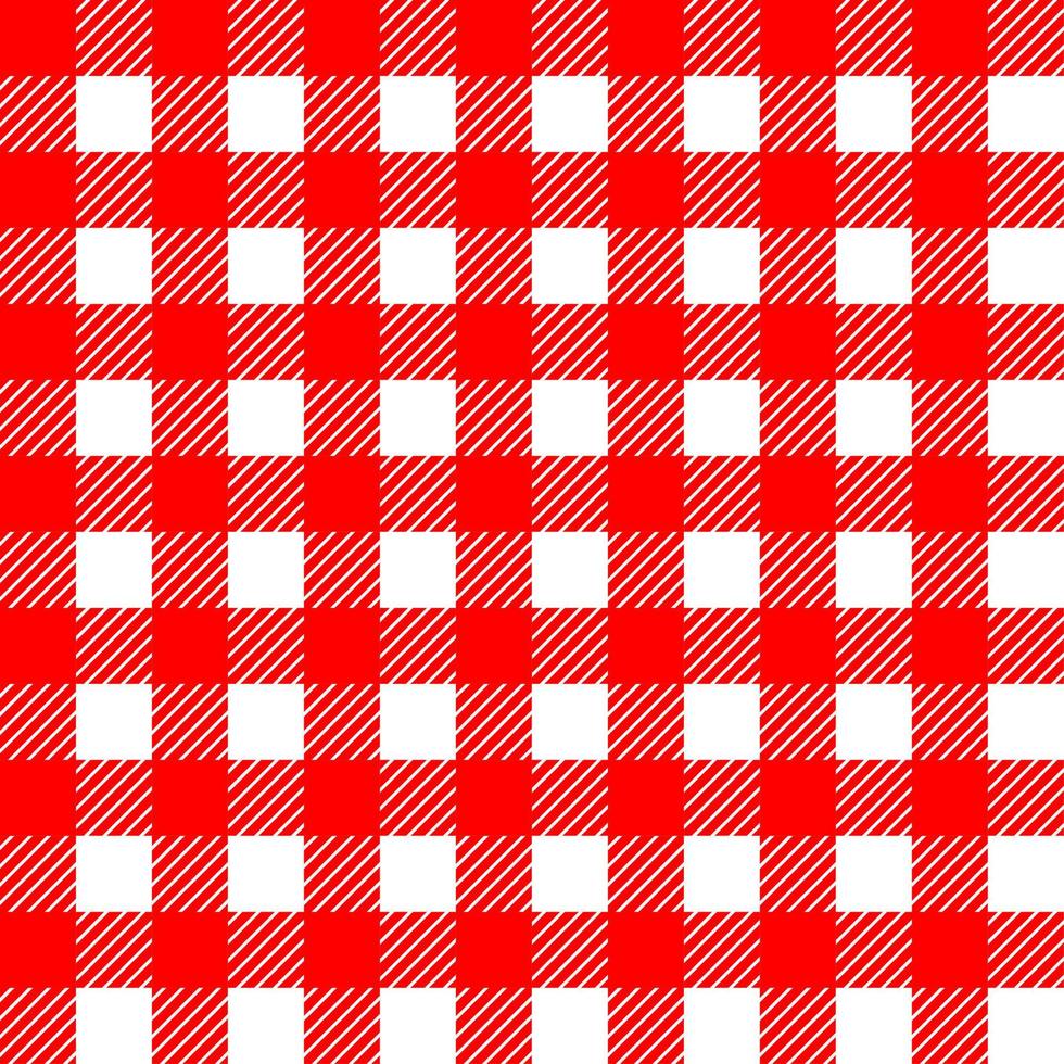 red and white plaid design for fabric vector