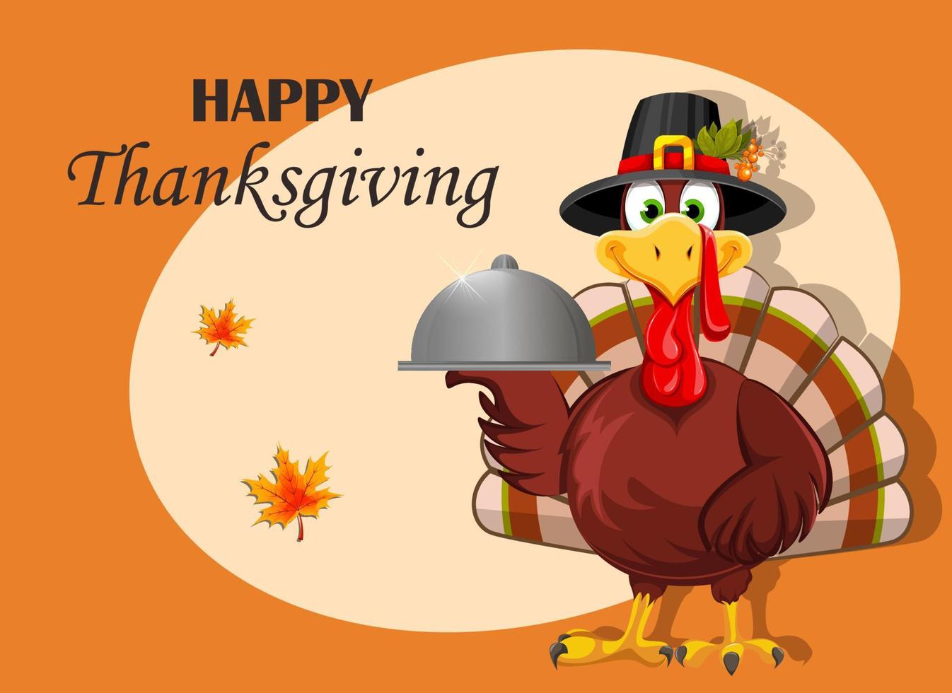 Happy Thanksgiving. Funny Thanksgiving Turkey bird vector