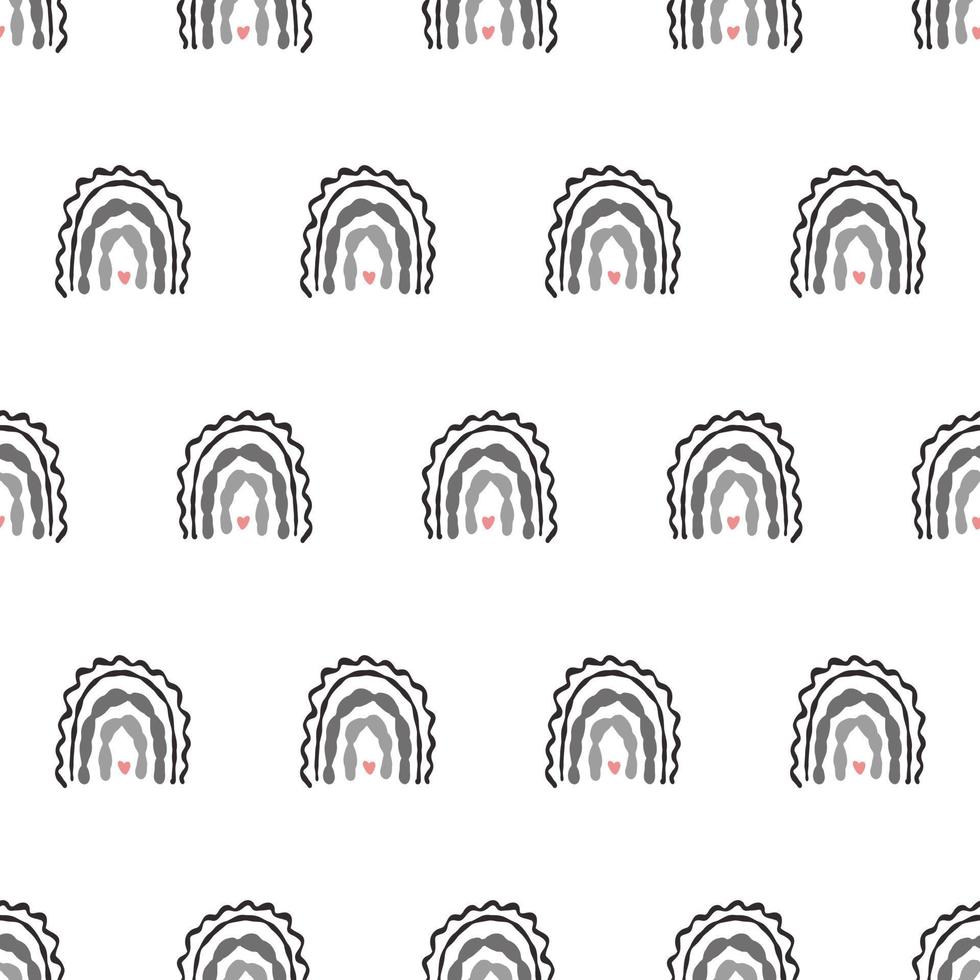 Vector seamless pattern with black, gray doodle elements. Hand drawn doodle pattern for textile, fabric, packaging, gift paper, scrap paper, label, wallpaper.