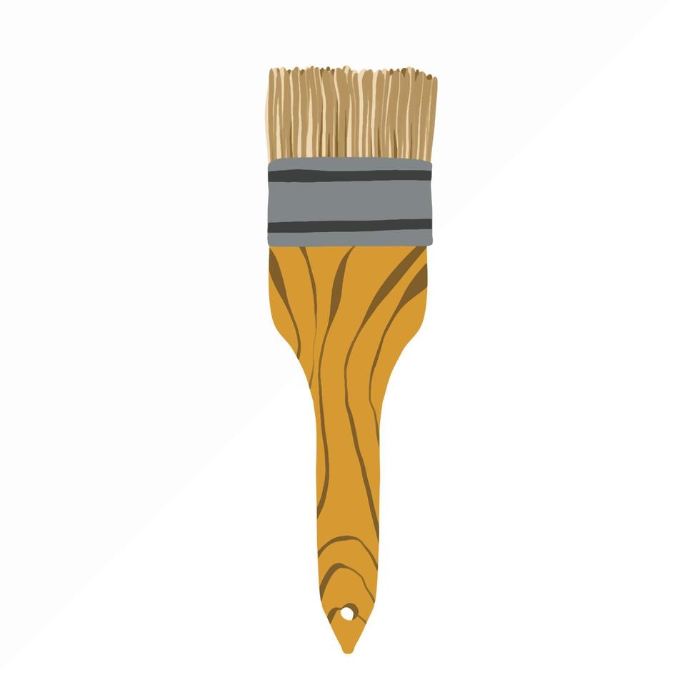 Construction paint brush icon. Flat illustration of construction paint brush vector icon isolated on