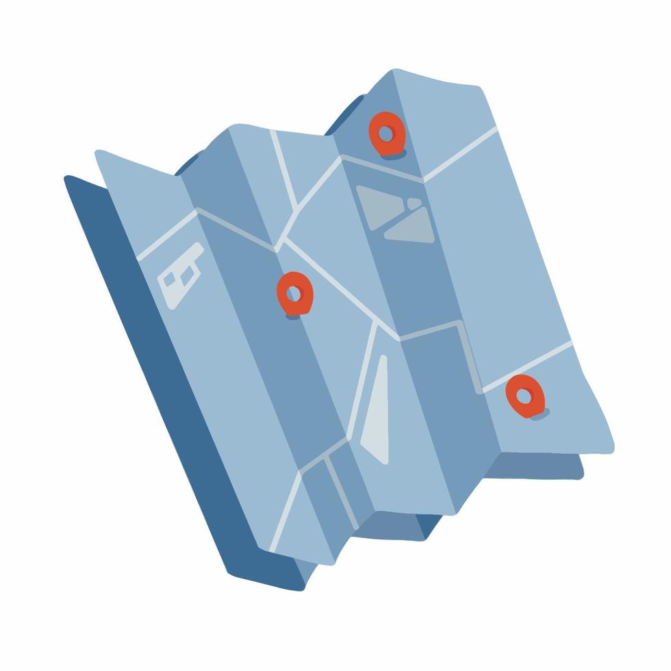 Blue flat colored location icon. Vector illustration