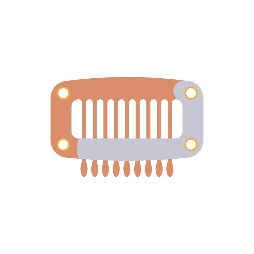 Hair Pin Flat Illustration. Clean Icon Design Element on Isolated White Background vector