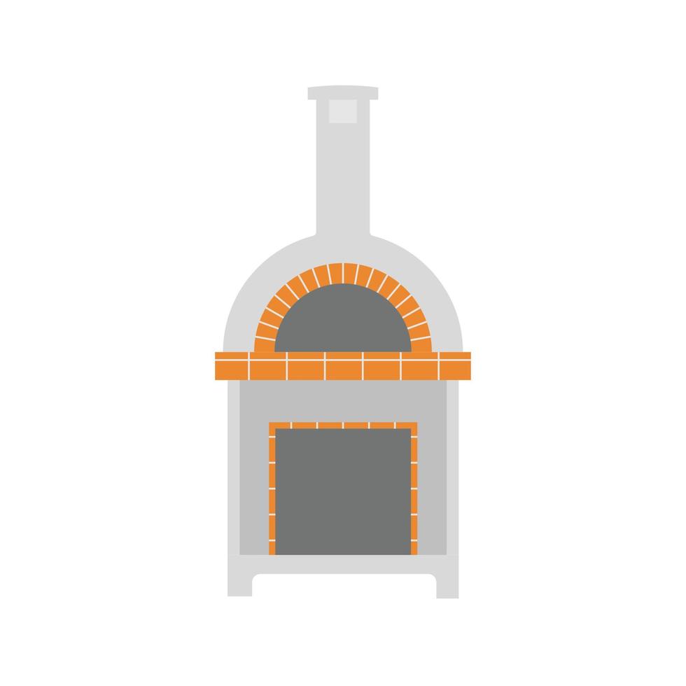Pizza Oven Flat Illustration. Clean Icon Design Element on Isolated White Background vector