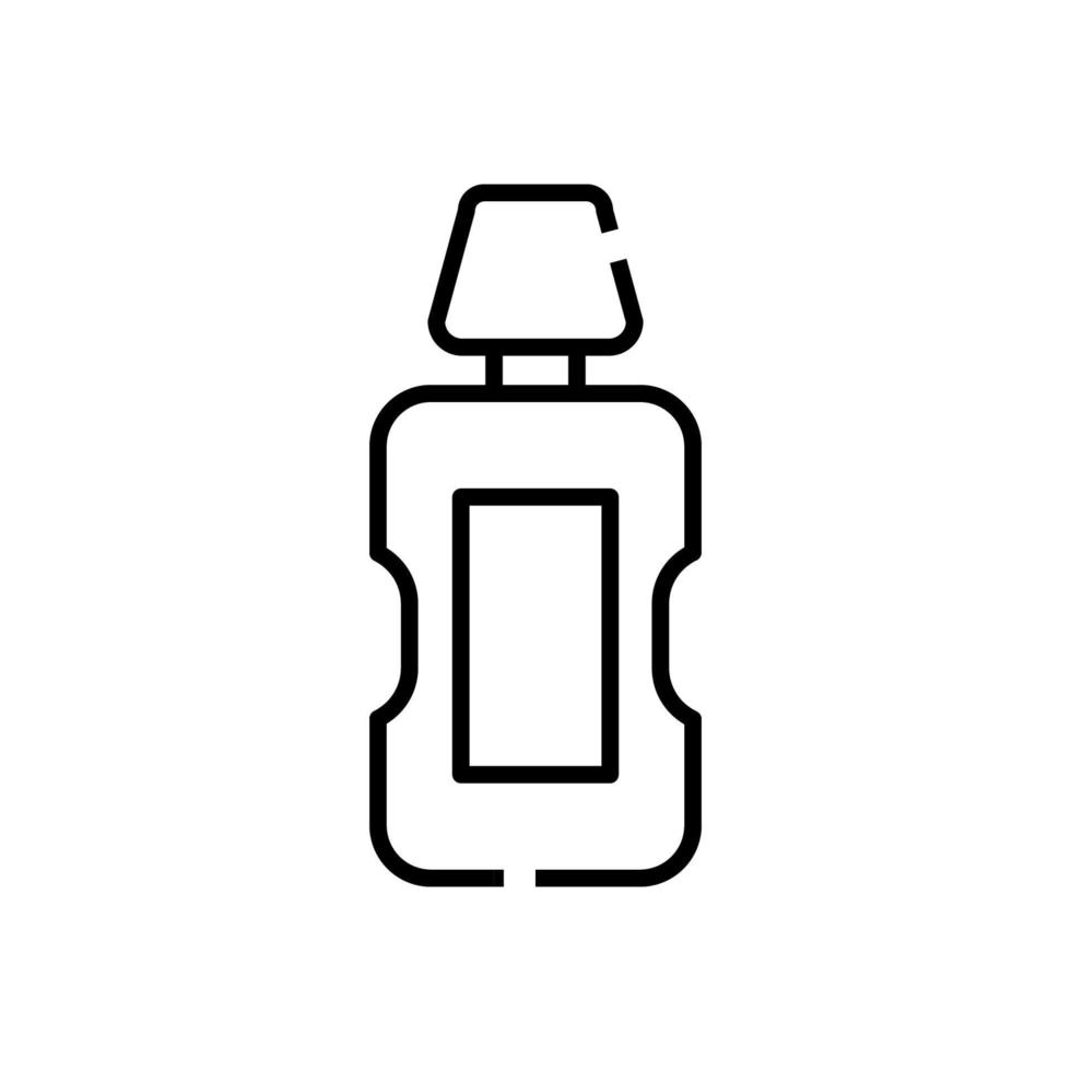 Profession and occupation concept. Modern outline sign drawn in flat style. Editable stroke. Vector monochrome isolated line icon of mouthwash