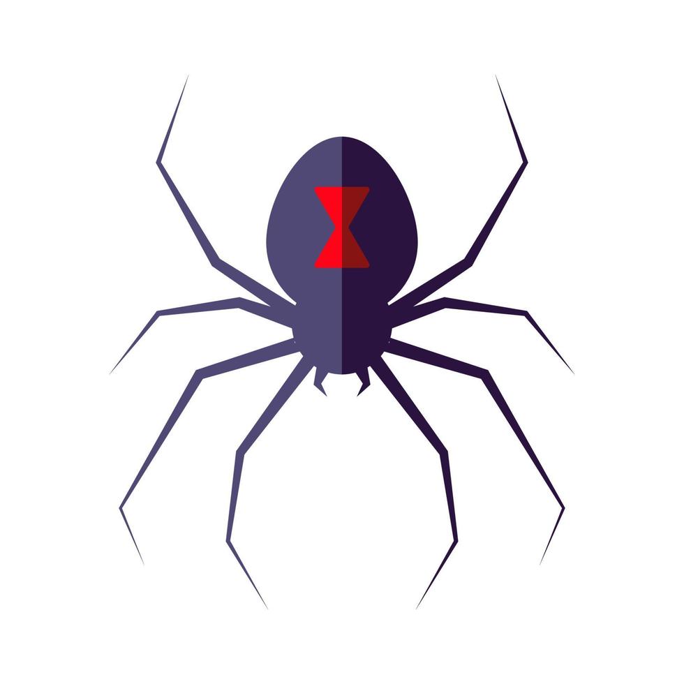 Vibrant illustration of spider in modern flat style for Halloween. Suitable for websites, stores, shops, books, postcard vector