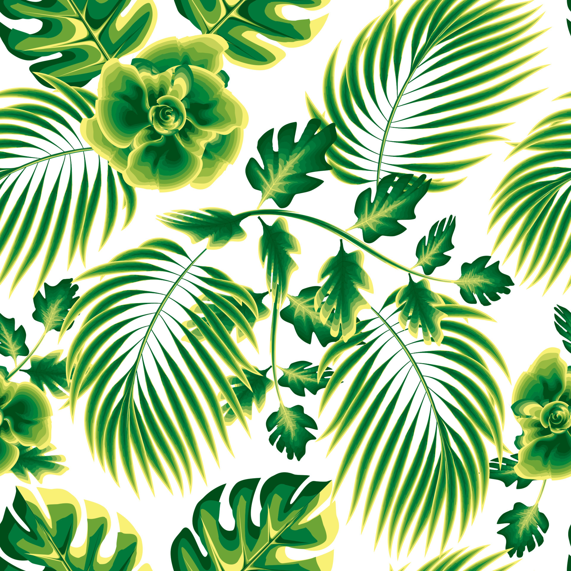 green nature seamless background with monochromatic color tropical