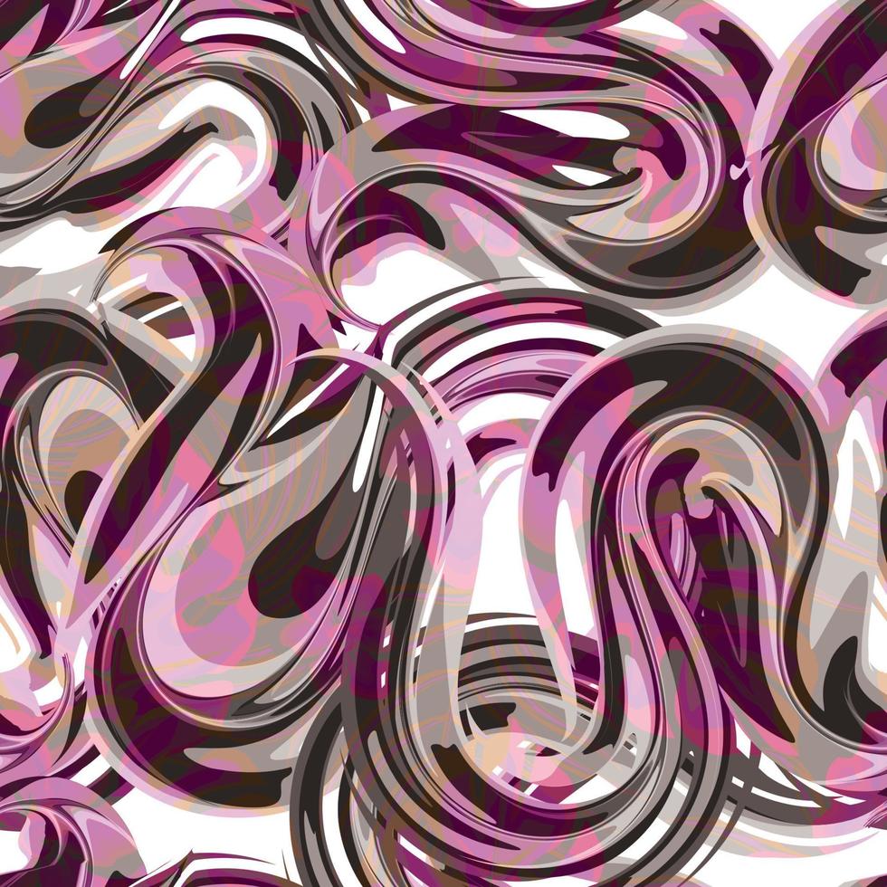 patrón transparente líquido colorido abstracto rosa sobre fondo blanco. plantilla de fondo abstracto. imprime textura decorativa. patrón creativo sin costuras. fondo líquido. pincel de patrones sin fisuras vector