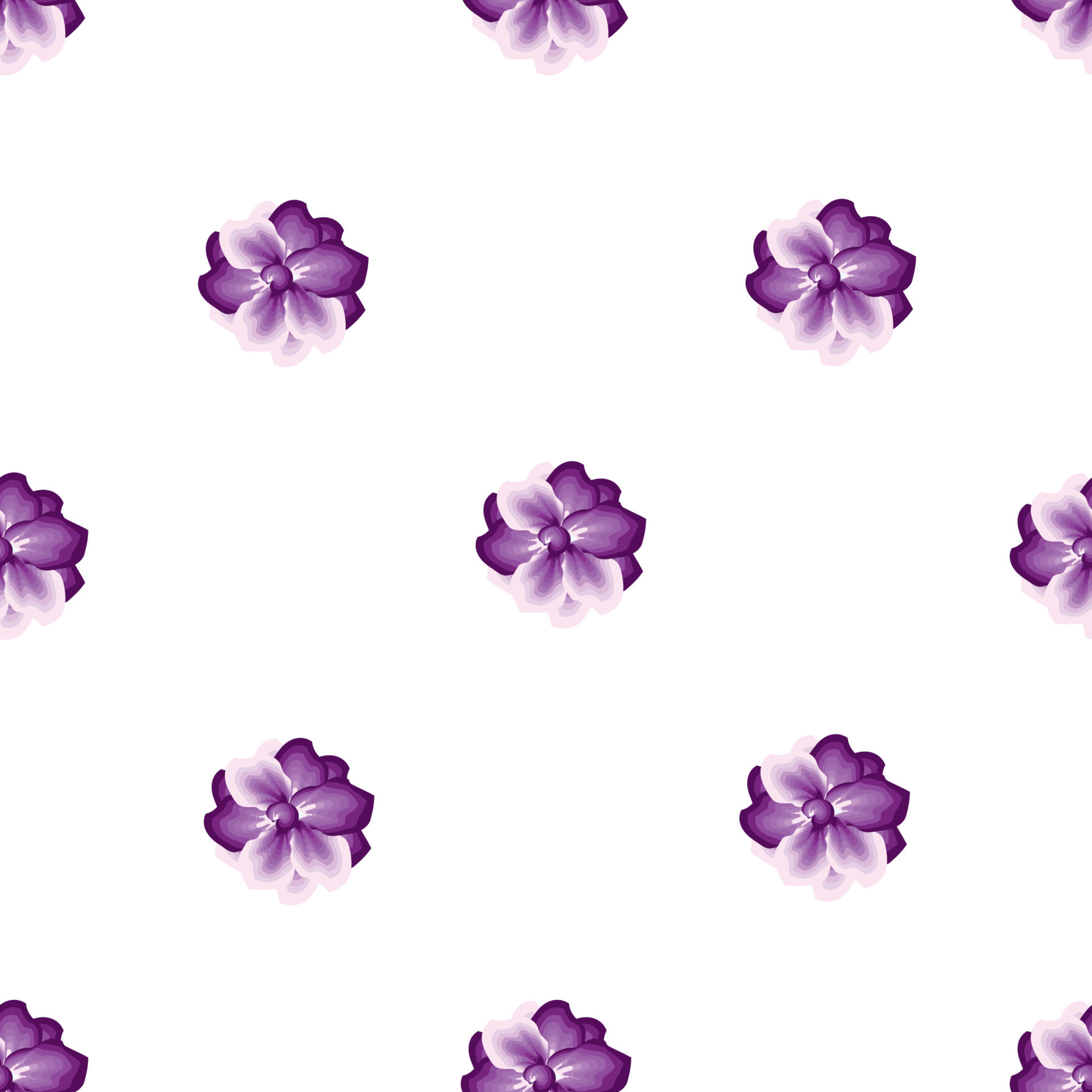 Custom Purple White-Purple 3D Pattern Design Tropical Plants