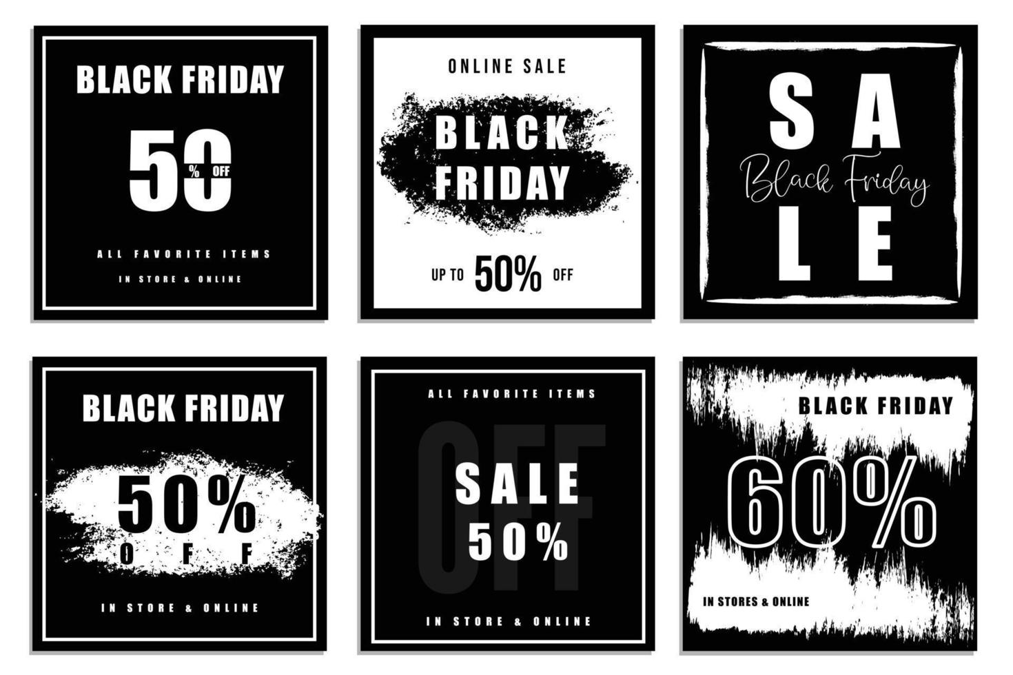 Black Friday promotion web banner for social media template. Black Friday Sale banner for social media. vector