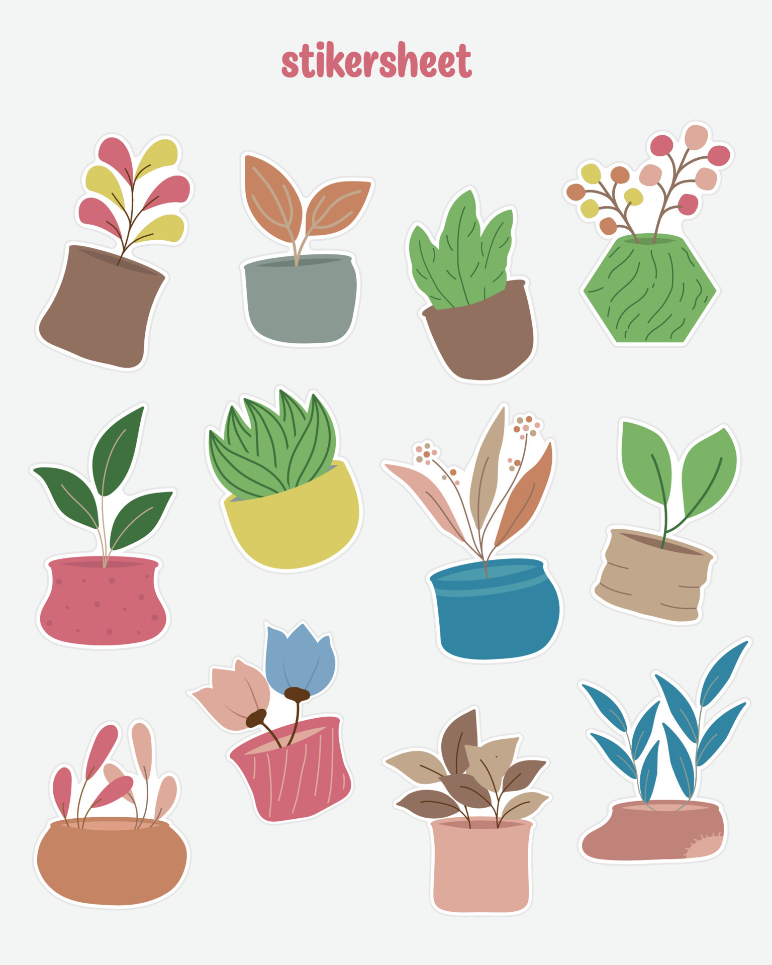 set-of-leaf-stickers-bullet-journal-stickers-planner-scrapbook