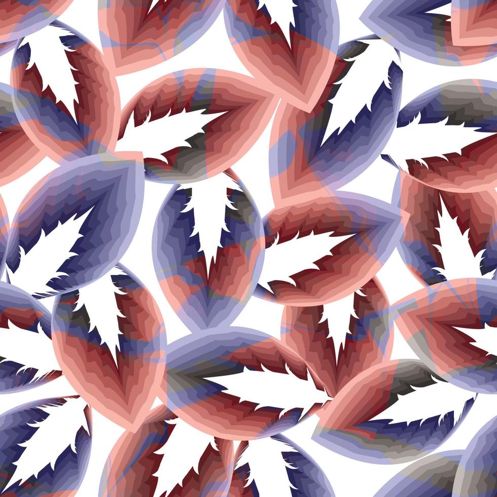 colorful abstract foliage seamless pattern on white background. tropical wallpaper. nature background. tropical leaves illustration. prints texture. Simple nature. Summer design vector decorative
