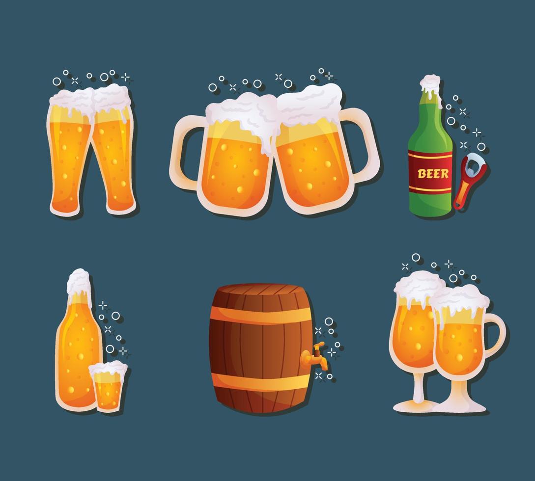 símbolo de icono de cerveza oktoberfest vector