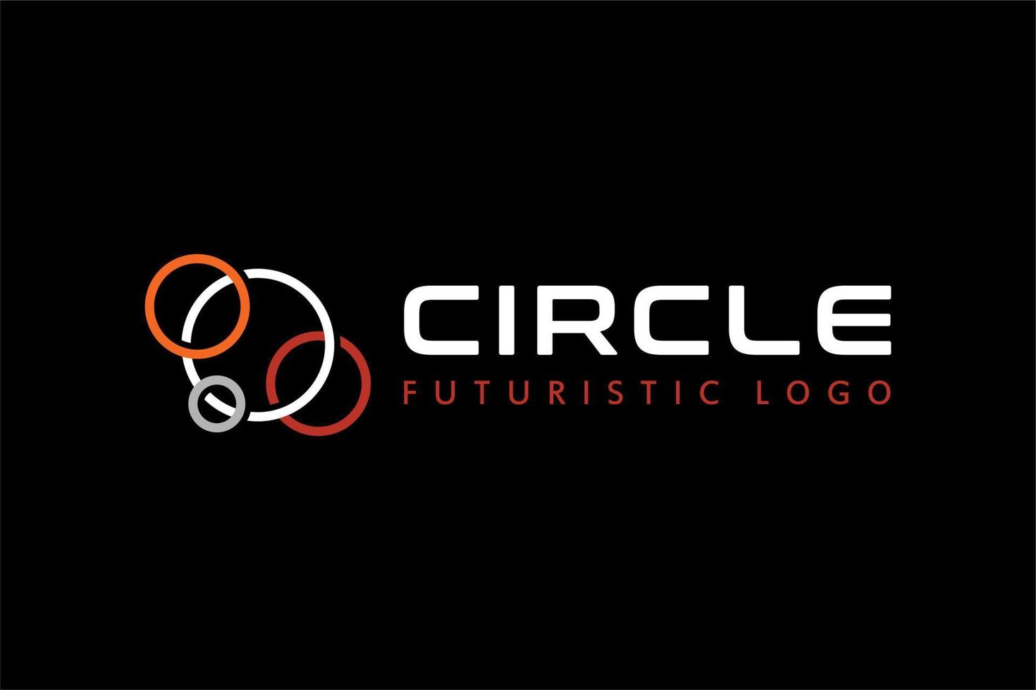 logotipo de círculo futurista moderno para su empresa vector