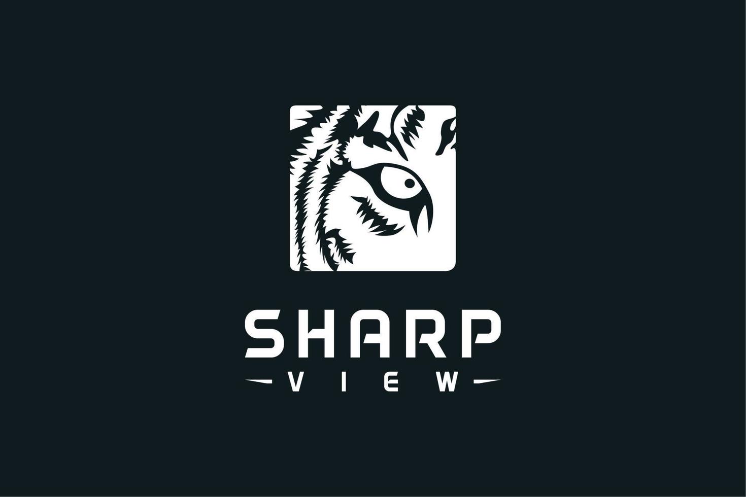 Tiger Eye Logo Sharp Gaze Vector Design