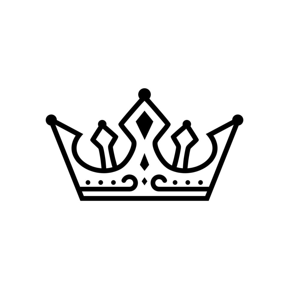 Simple Monogram Crown King Queen Prince Vector Design