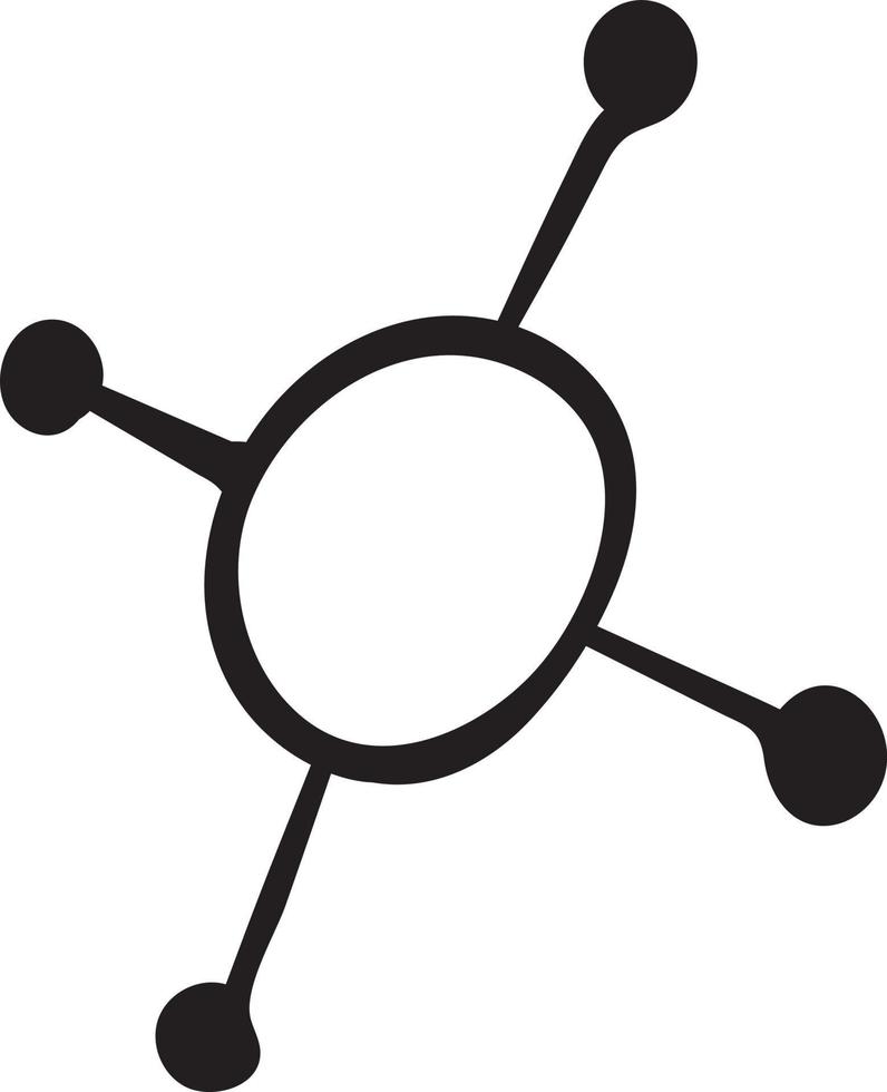Abstract symbol of the atom vector