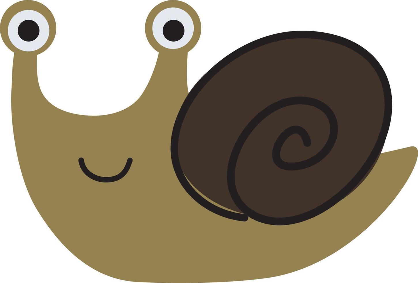 Cute garden snail vector