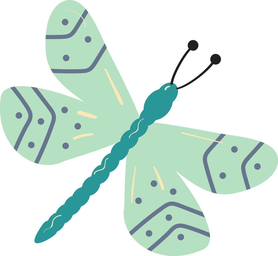 Dragonfly in a naive style vector