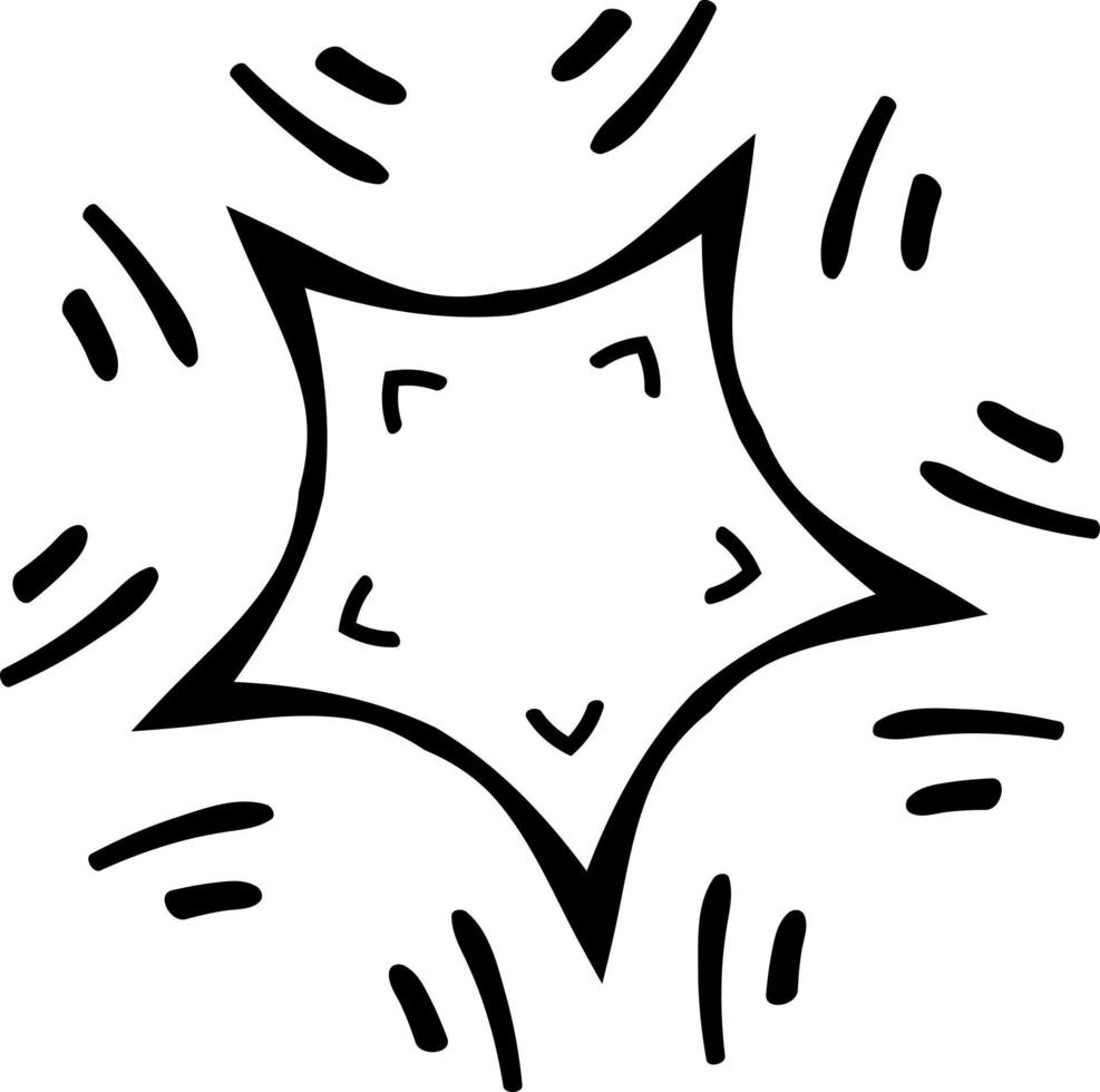 Star decoration doodle vector