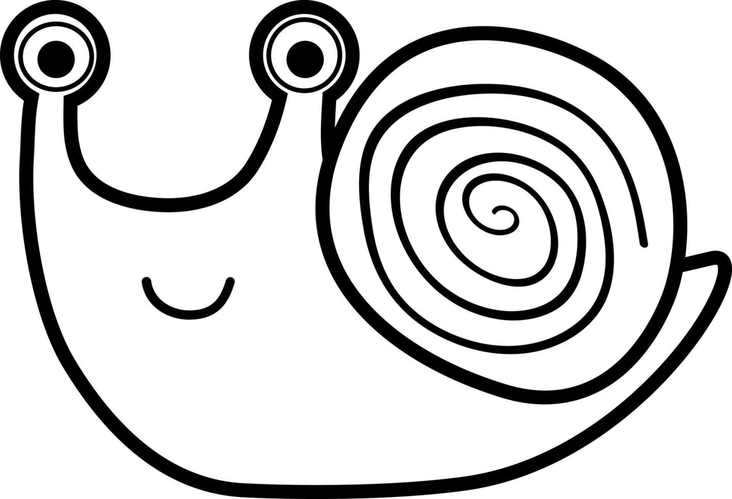 Cute cartoon snail vector