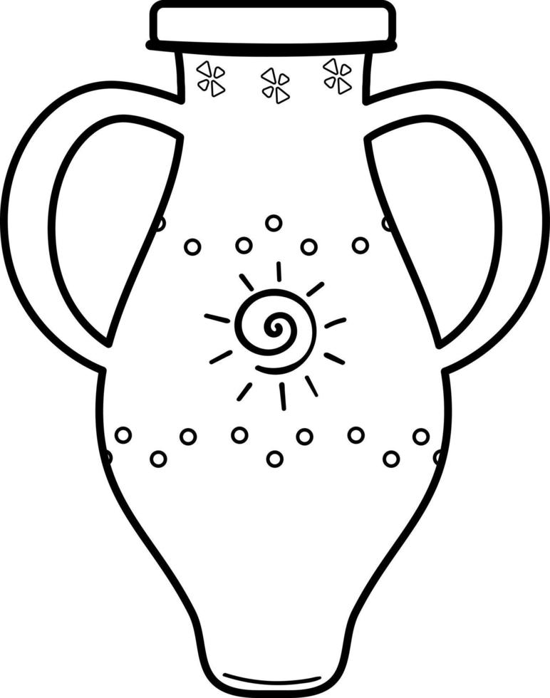 Clay african vase vector